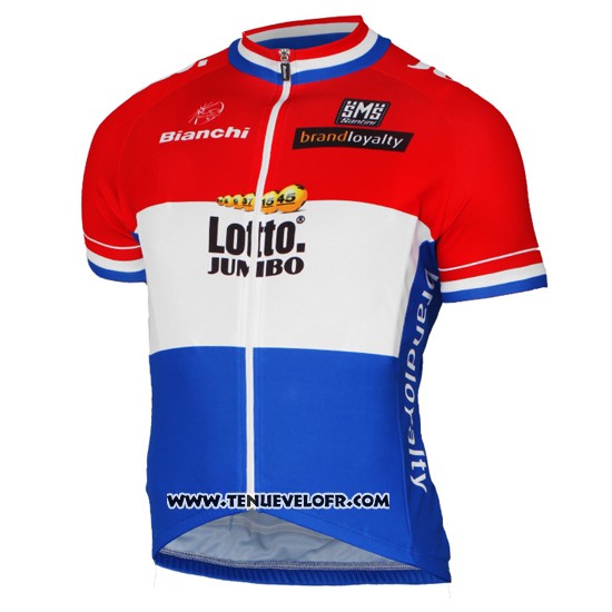2017 Maillot Ciclismo Lotto NL-Jumbo Champion Pays Bas Manches Courtes et Cuissard